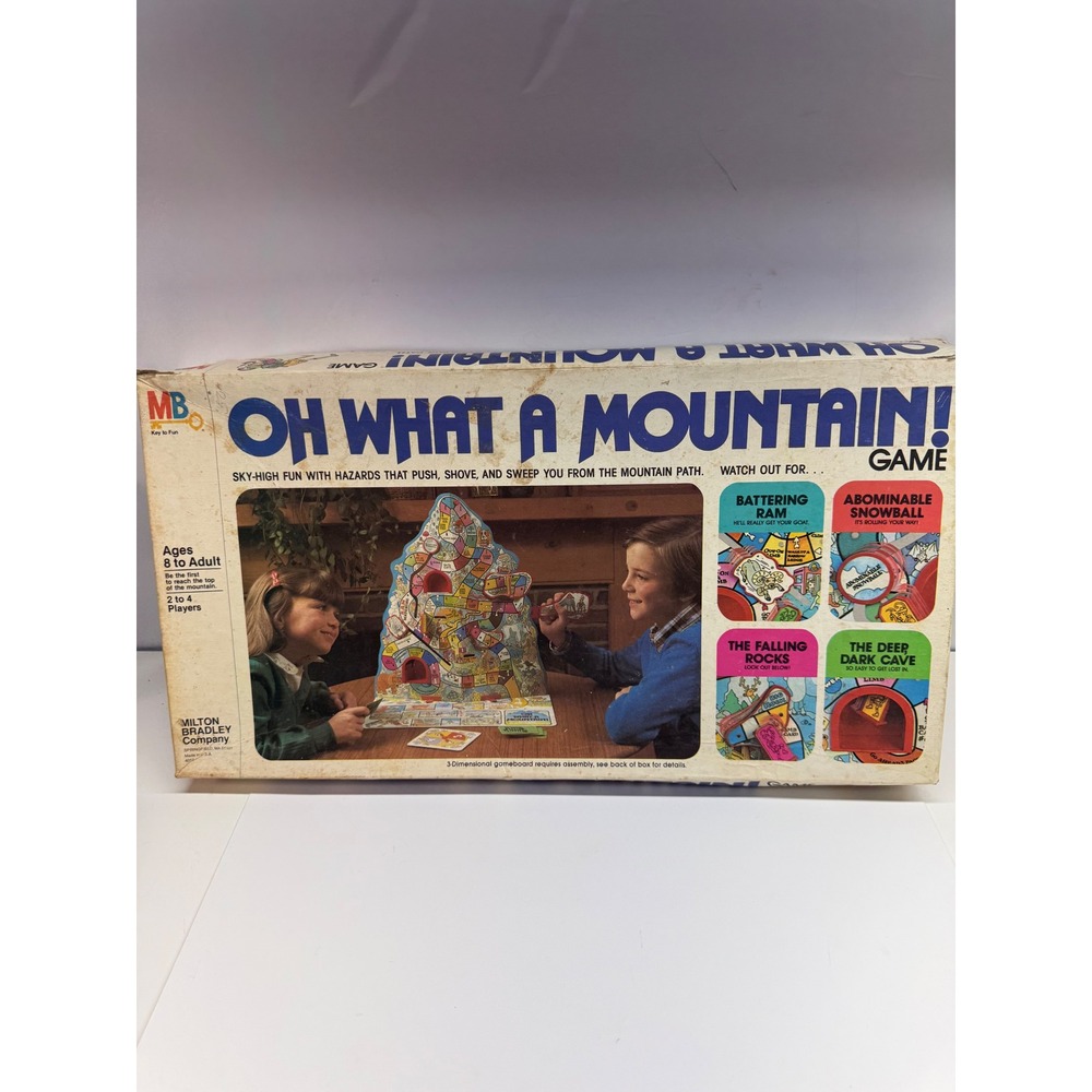 Vintage 1970 Milton Bradley Oh What A Mountain! 3D Board Game 4013 Complete-ish